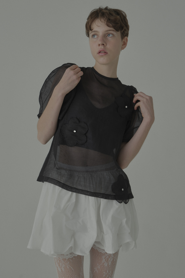 HONEY MI HONEY｜taffeta layered drape mini skirt｜タフタレイヤード