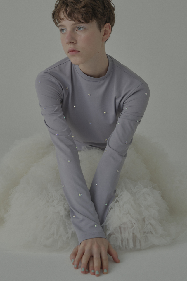 【HONEY MI HONEY】dot stone cut sew