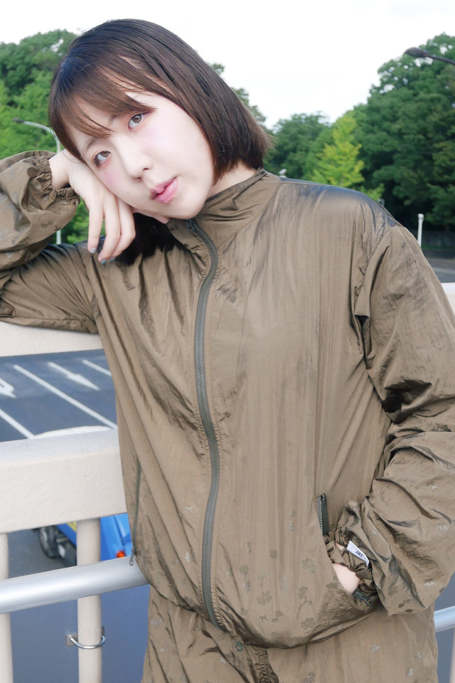 【SHY】floral athleisure air blouson