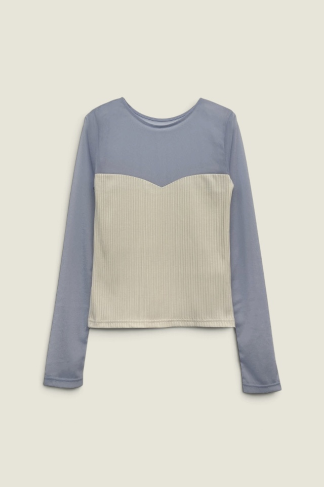 【HONEY MI HONEY】corset rib sheer tops