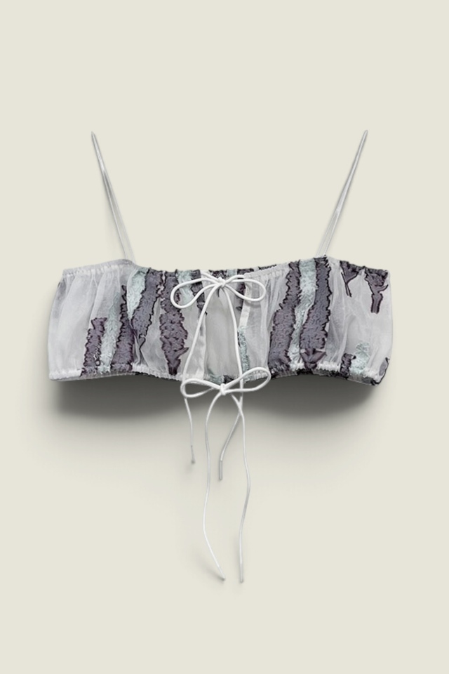 【HONEY MI HONEY】leaf pattern bustier