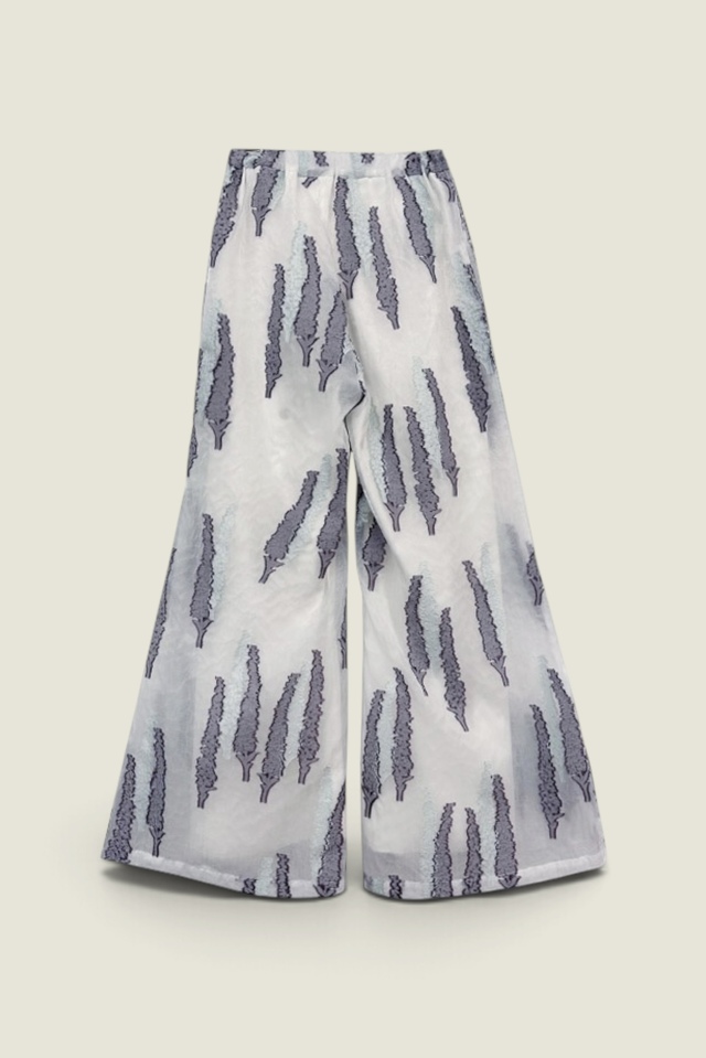 【HONEY MI HONEY】leaf pattern wide pants