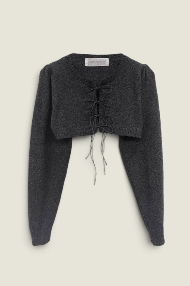 【HONEY MI HONEY】slub knit short cardigan