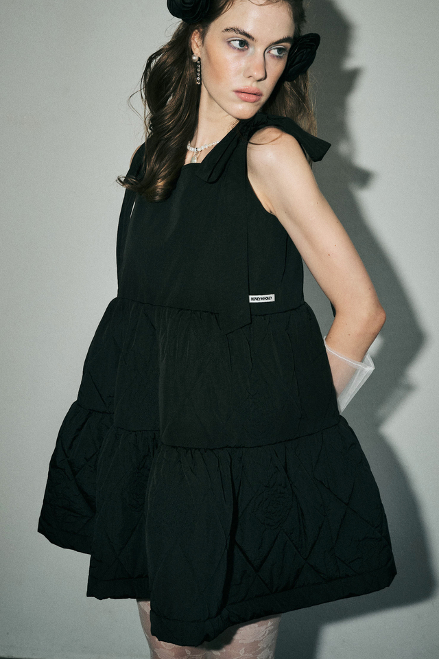 【HONEY MI HONEY】rose quilting ribbon mini one-piece