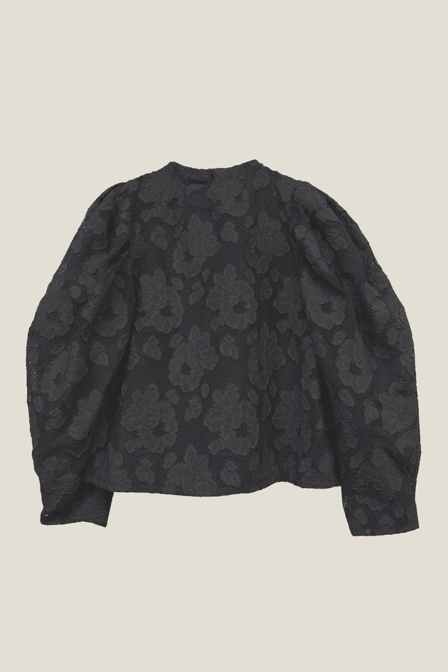 【HONEY MI HONEY】organdy puff sleeve blouse