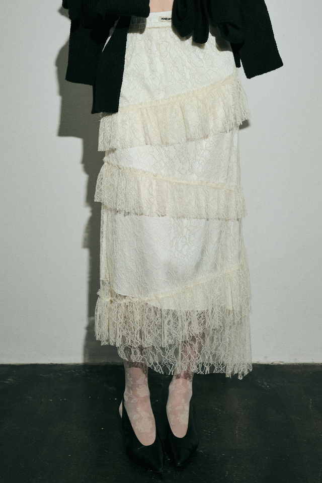 【HONEY MI HONEY】two-way lace asymmetry skirt