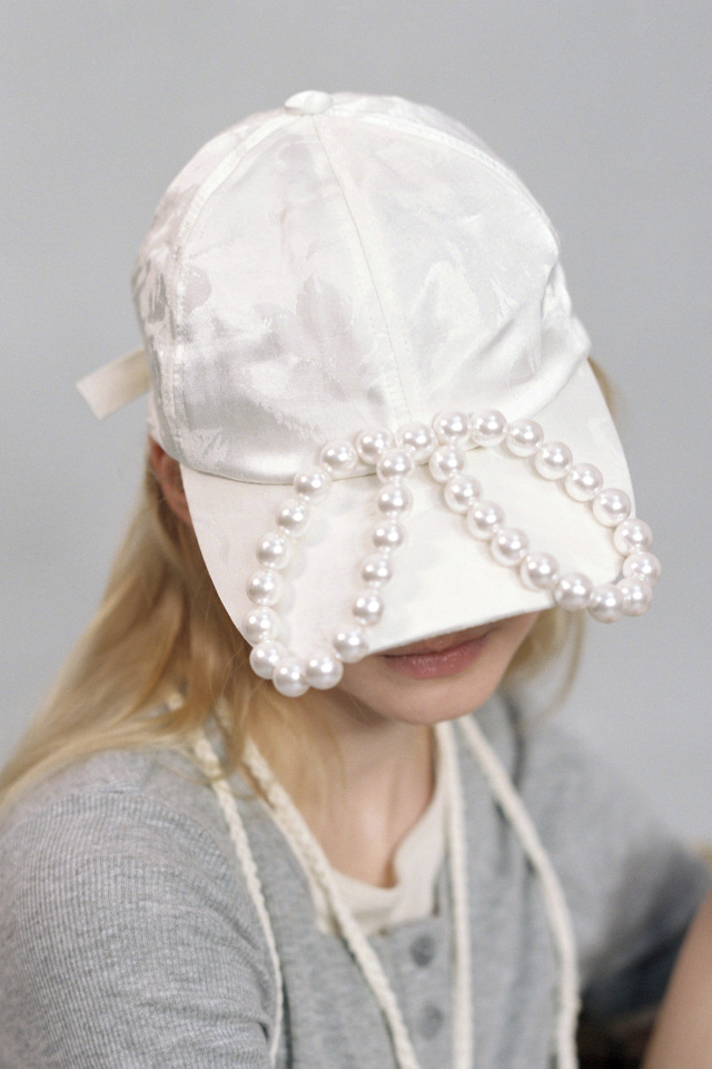 【AWESOME NEEDS】BASIC BALL CAP_RIBBON_SILK