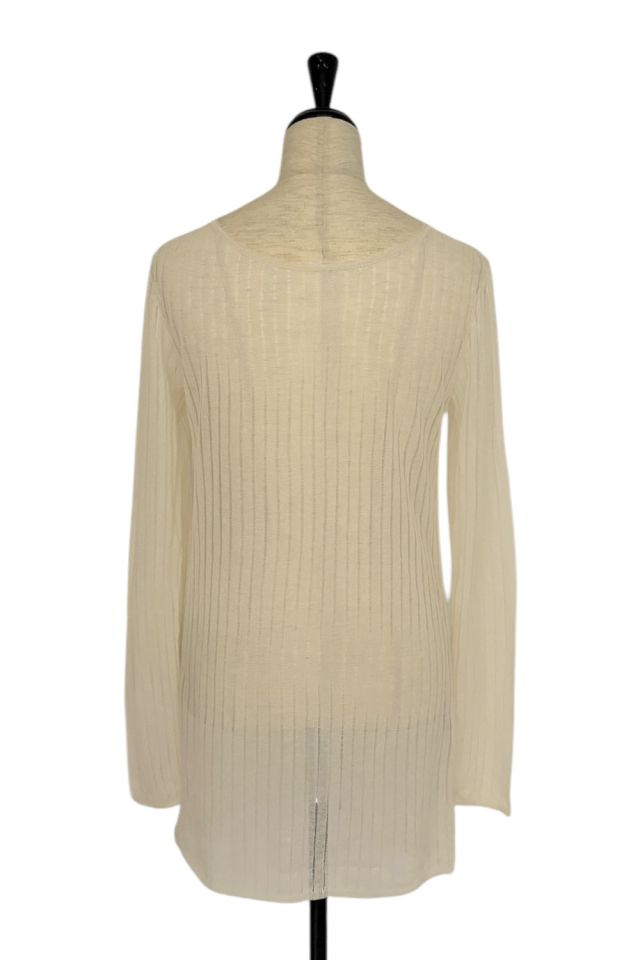 カーディガン sheer rib knit long cardigan レディース sheer rib knit long cardigan