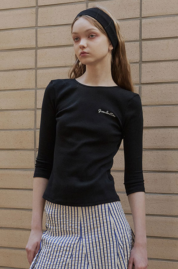 【GREEN BUTTER】Three-quarter Sleeve Tee