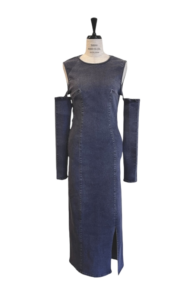 新品HONEY MI HONEY stretch denim one-piece HONEY MI ワンピース stretch denim one-piece : ZOZOTOWN Yahoo