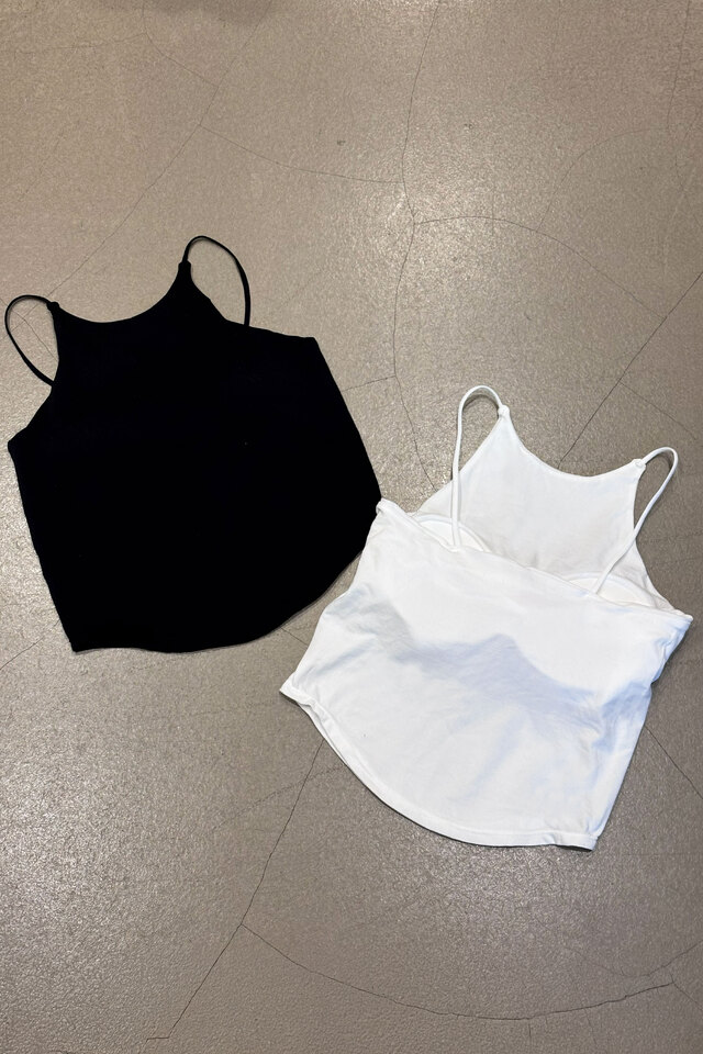 【HONEY MI HONEY】cup in halter neck camisole tops