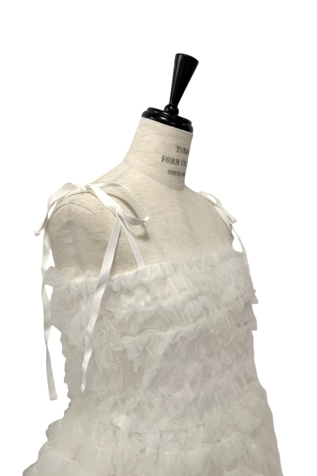 トップス HONEY MI HONEY tulle frill camisole HONEY MI HONEY｜チュールフリルキャミソール｜スタイルアップ