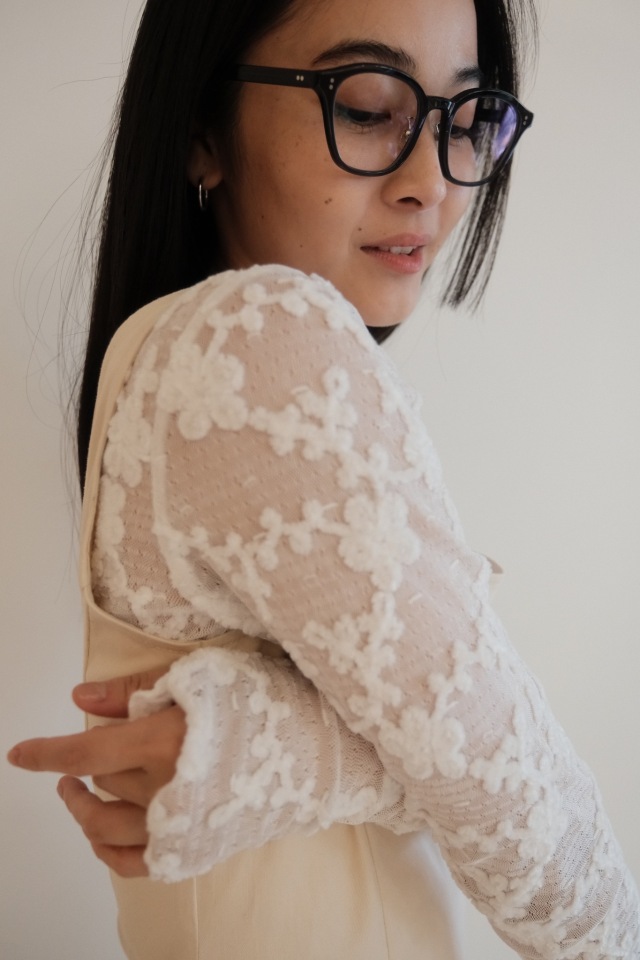 molle embroidery lace body suit