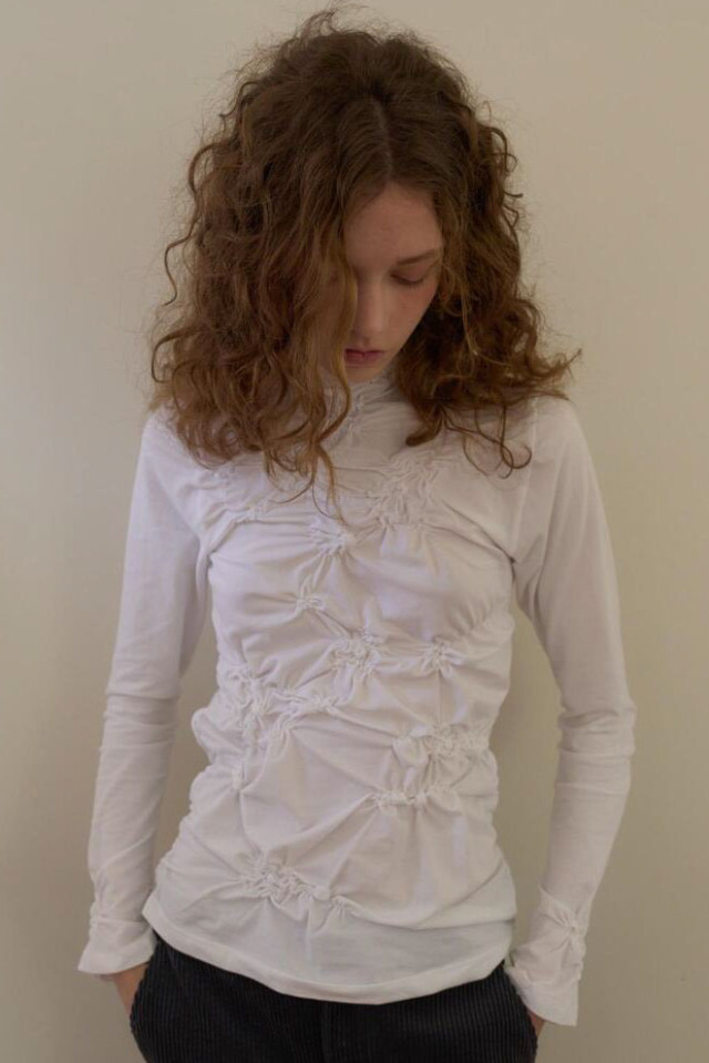 【OURSAALTY】WRINKLY HIGH-NECK T-SHIRTS