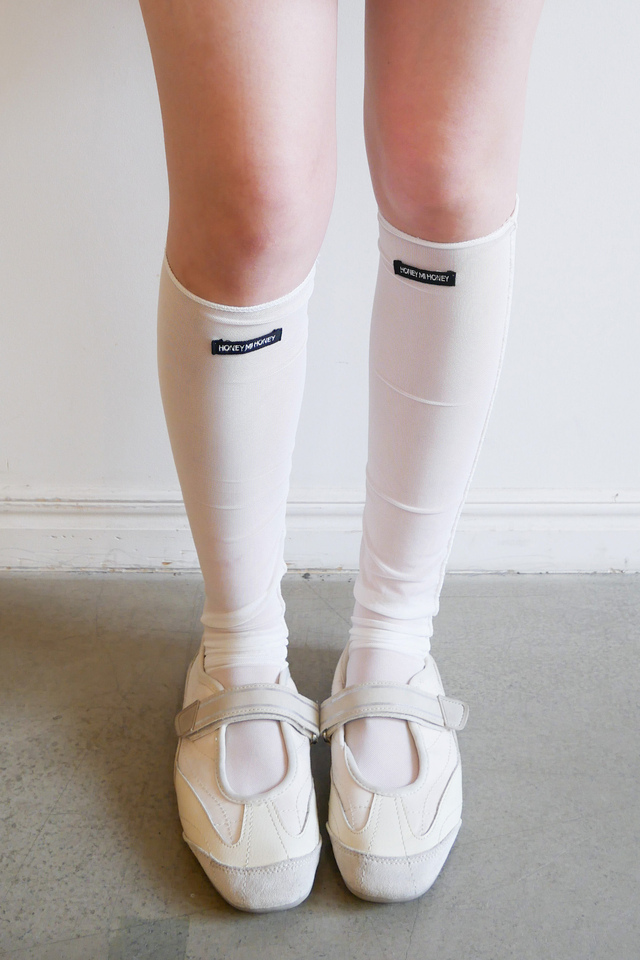 【HONEYMIHONEY】HONEY logo sheer socks