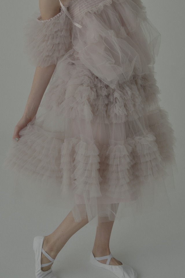 【ESPRIT】tulle knee length skirt