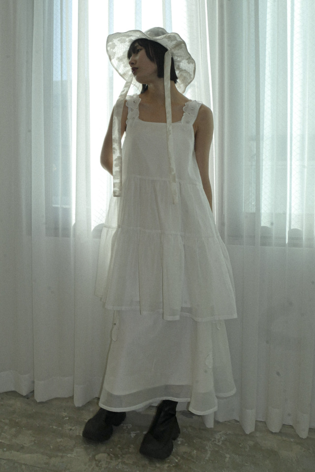 HONEY MI HONEY｜flower organdie frill ribbon hat｜フラワー