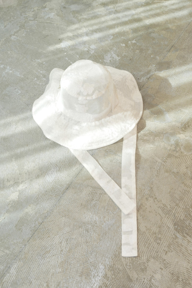 HONEY MI HONEY｜flower organdie frill ribbon hat｜フラワー