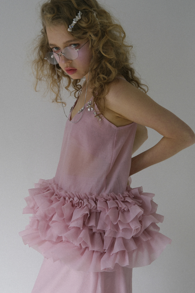 【ESPRIT】organdie tiered frill camisole