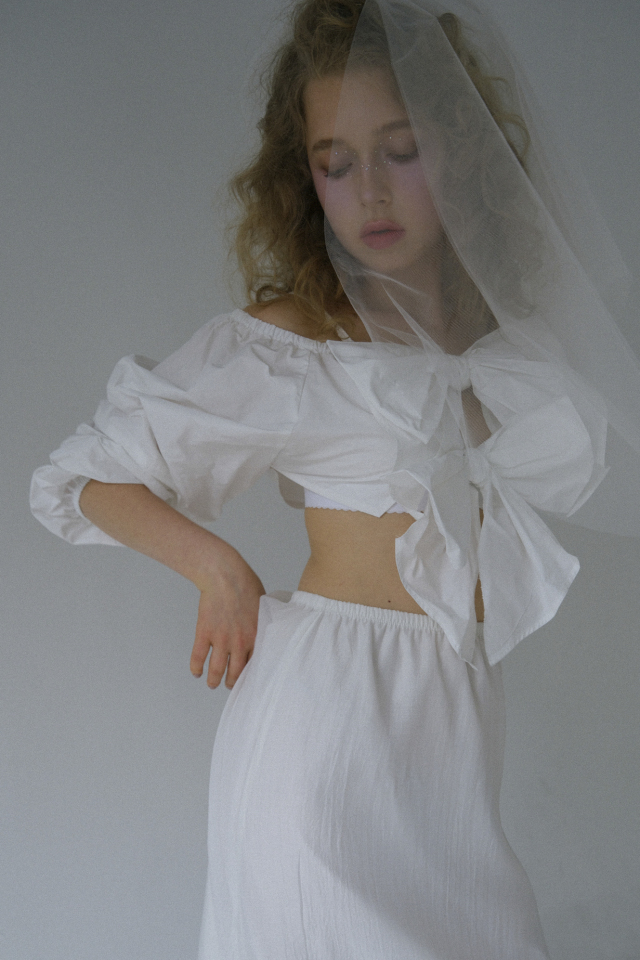 【ESPRIT】taffeta ribbon bolero