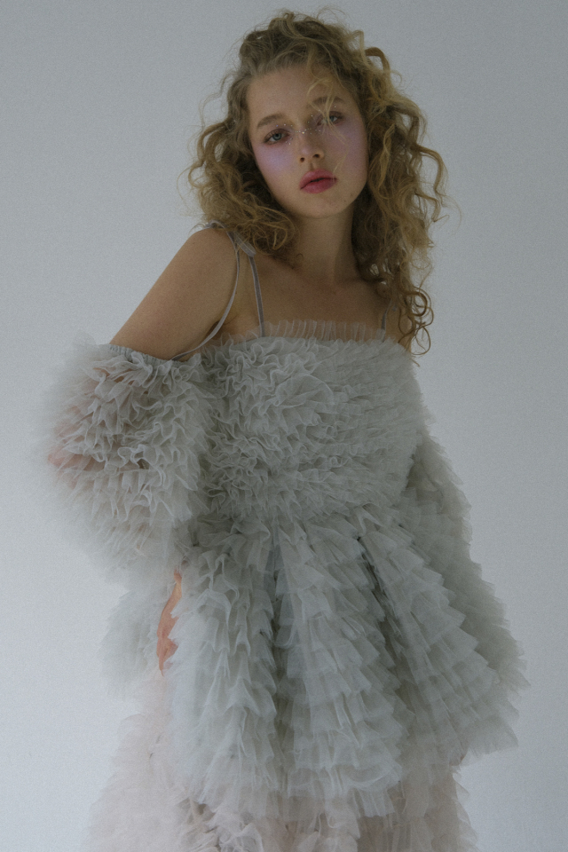 【ESPRIT】tulle tiered two-way tunic