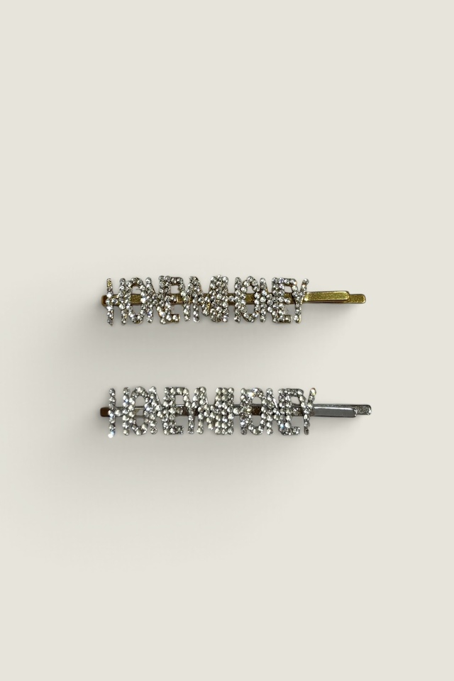 【HONEY MI HONEY】HONEY logo stone hairpin