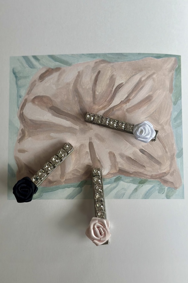 【HONEY MI HONEY】mini rose stone hairpin