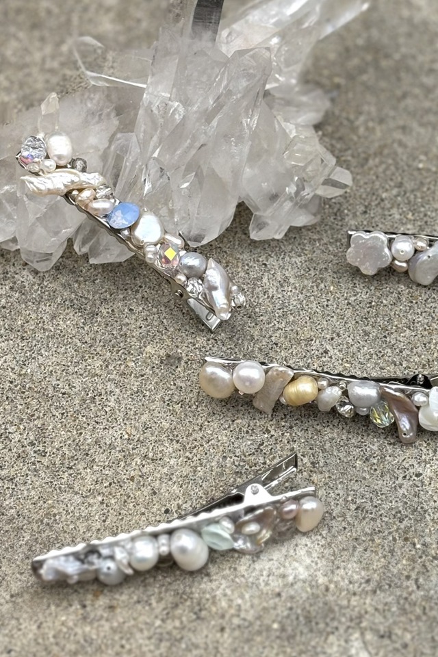 【HONEY MI HONEY 】shell stone hairpin M