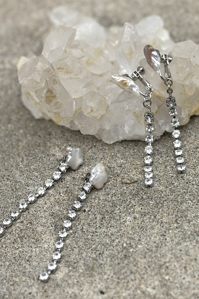 【HONEY MI HONEY 】shell stone long pierce&earing