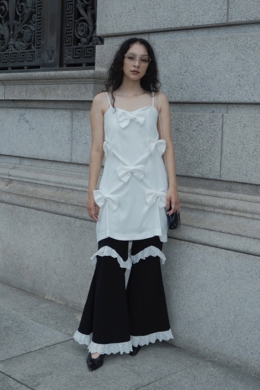 ワンピース HONEY MI HONEY big ribbon one-piece big ribbon camisole one-piece