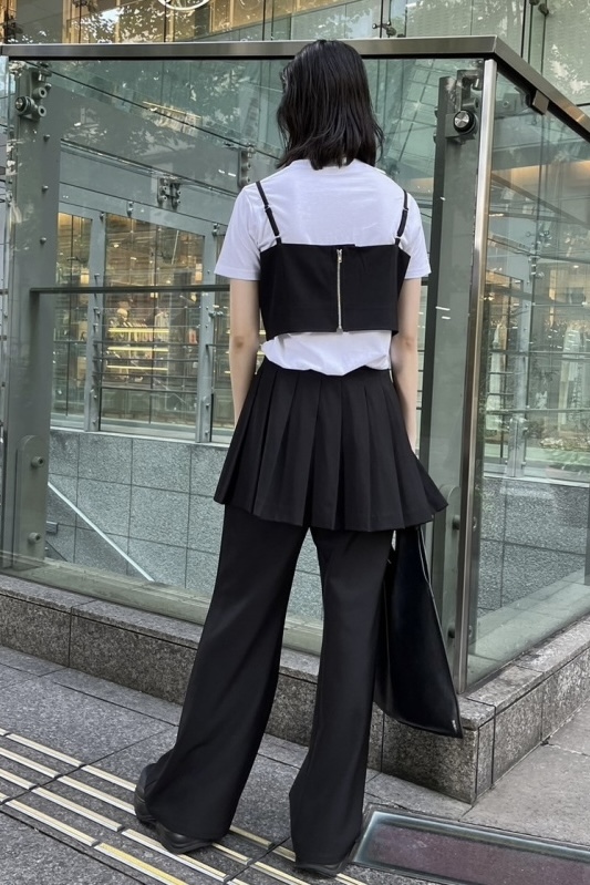 pleats mini skirt & pants