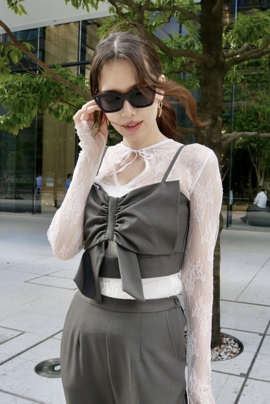 big ribbon camisole one-piece ハニーミーハニー big ribbon camisole one-piece