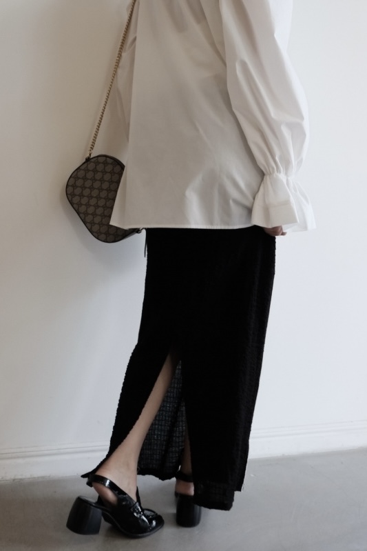 shirring line tight skirt