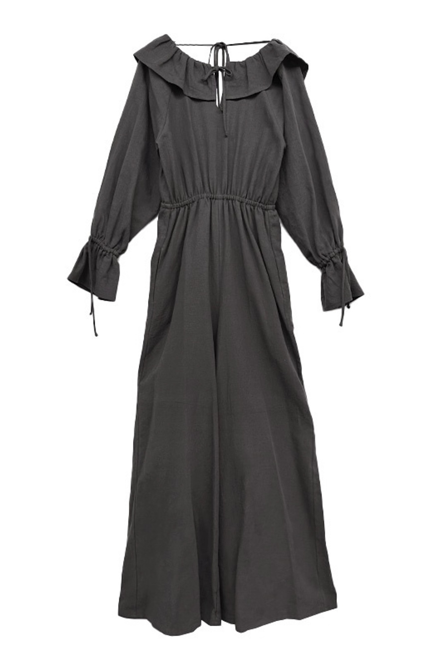 back open linen all-in-one