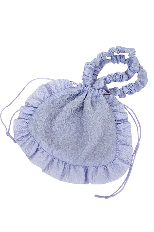 【HONEY MI HONEY】organdy frill sheer bag