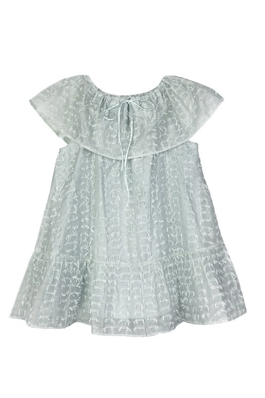two-way fringe organdie tunic