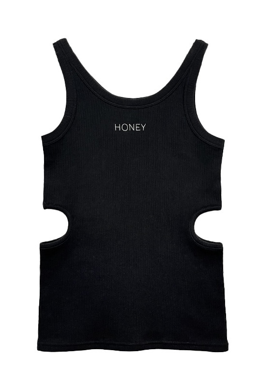 【HONEY MI HONEY】logo rib tank top