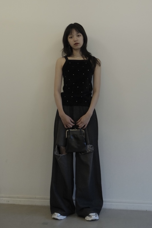 velour rhinestone tank top
