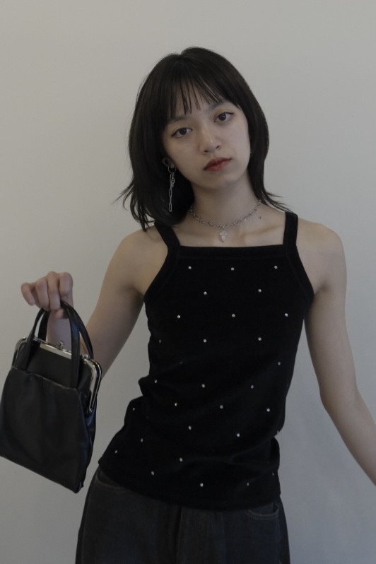 velour rhinestone tank top