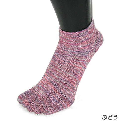 ソックス　彩　スニーカー　ぶどう