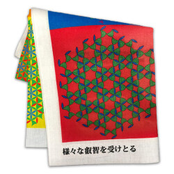 丸山　クスリエ 手拭い　様々な叡智を受け取る