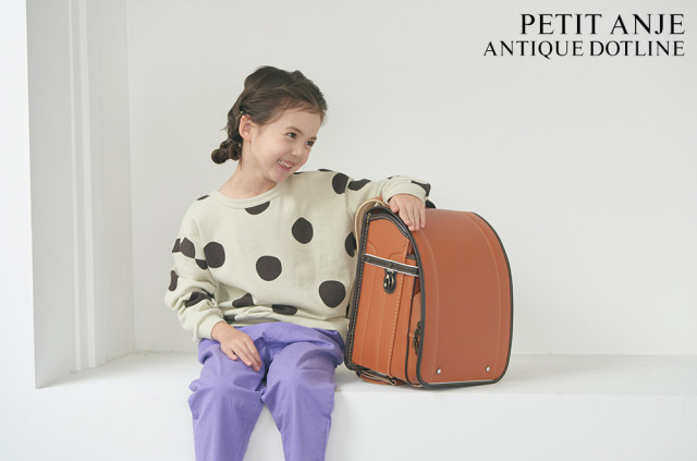 プティアンジェアンティークドットライン | ランドセル 男の子　女の子 2024　牛革ボルサランドセル　A4フラットファイル対応 人気 工房 手作り