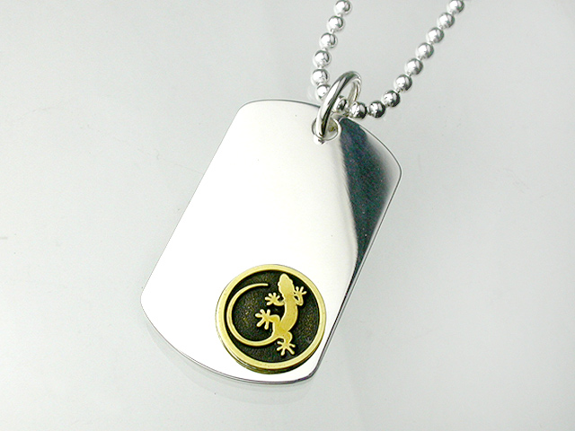 ドッグタグ・中・黄銅エンブレム