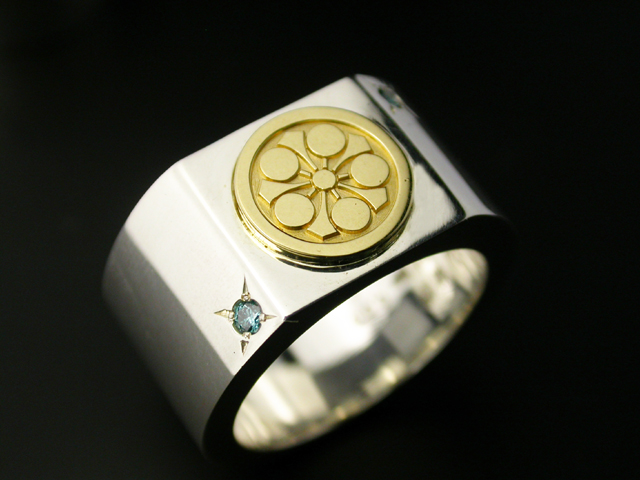 家紋リング・冴・ゴールドエンブレム・竹コース