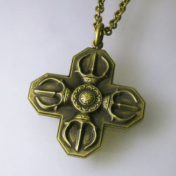 クロス羯磨ペンダント・大(BRASS)