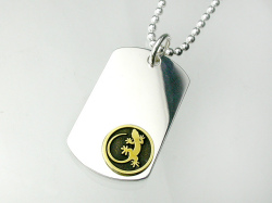 ドッグタグ・中・黄銅エンブレム