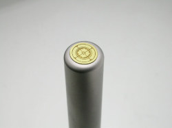 家紋入りチタン印鑑（個人認印・銀行印・12mm）ゴールドエンブレム