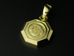 家紋ペンダント・八角・小・K18金ゴールド・松コース