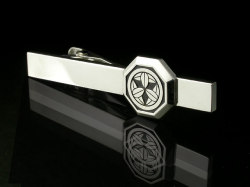 家紋タイバー・八角　シルバーエンブレム