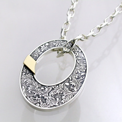 MONYOUペンダント・ラウンド・ゴールドプレート